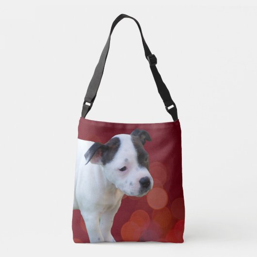Staffordshire Bull Terrier Welppy Crossbody Bag Tragetaschen Mit Langen Trägern (Rückseite)
