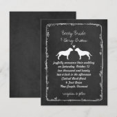 Staffordshire Bull Terriers Wedding Announcement Einladung (Vorne/Hinten)