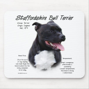 Staffordshire-Bullterrier-Geschichtsentwurf Mousepad