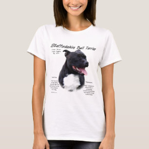 Staffordshire-Bullterrier-Geschichtsentwurf T-Shirt