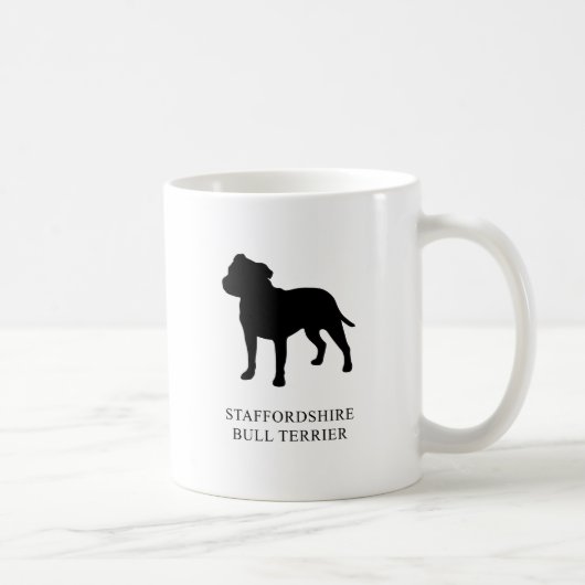 Staffordshire-Bullterrier Kaffeetasse (Rechts)