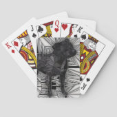 Staffordshire-Bullterrier-Mosaik-Spielkarten Spielkarten (Rückseite)