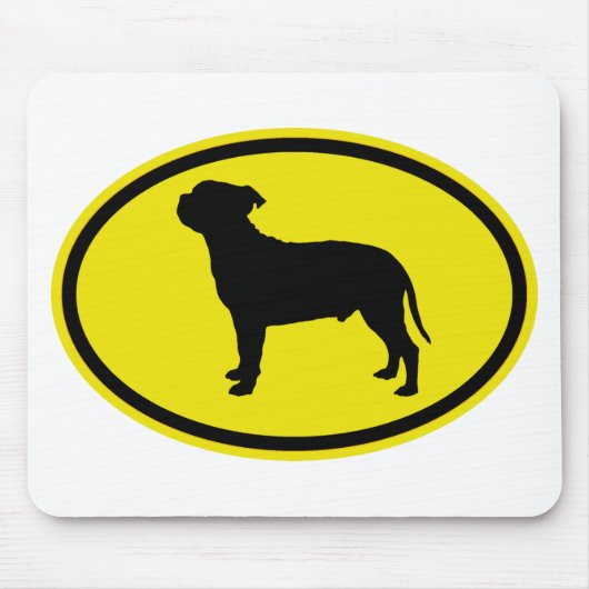 Staffordshire-Bullterrier Mousepad (Vorne)