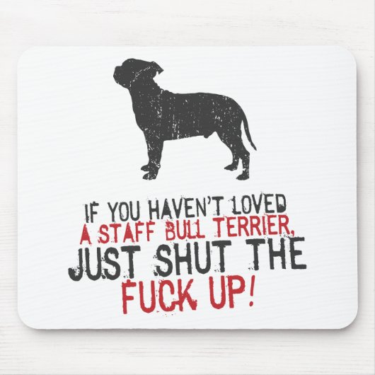 Staffordshire-Bullterrier Mousepad (Vorne)