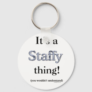 Staffordshire-Bullterrier-Sache Schlüsselanhänger