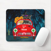 Staffordshire Dog Driving Car Beängstigend Hallowe Mousepad (Mit Mouse)