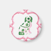 Staffordshire Dog Opt 2 in Pink and Green Magnet (Vorne)