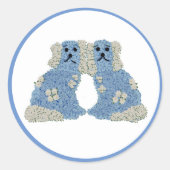 Staffordshire Dogs Chinoiserie Ginger Jar Jars Runder Aufkleber (Vorderseite)