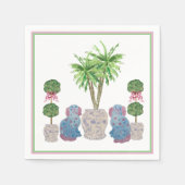 Staffordshire Dogs Chinoiserie Ginger Jar Jars Serviette (Vorderseite)