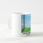 Staffordshire England Train Poster Kaffeetasse (Vorderseite Links)