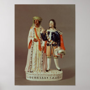 Staffordshire figure of Othello and Iago, c.1858 Poster