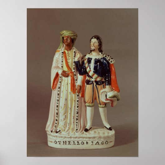 Staffordshire figure of Othello and Iago, c.1858 Poster (Vorne)