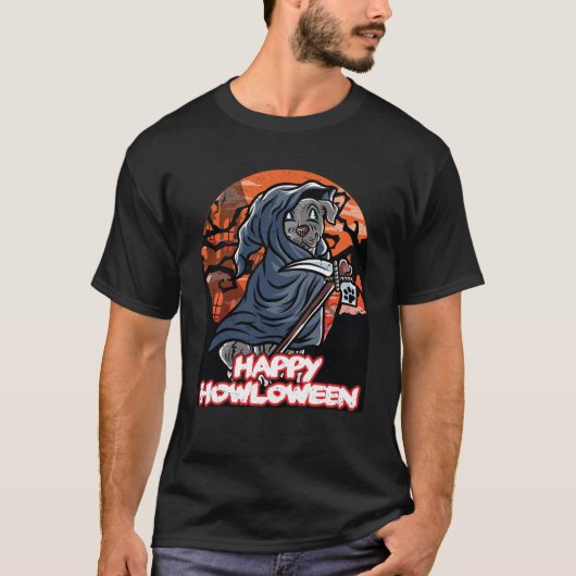 Staffordshire Happy Halloween Costume Grim Sensenm T-Shirt (Vorderseite)