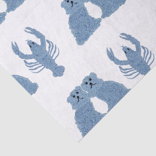 Staffordshire Hogs Lobster Ginger Jars Seidenpapier (Ausschnitt)