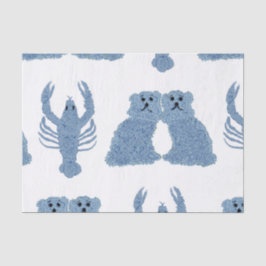 Staffordshire Hogs Lobster Ginger Jars Seidenpapier