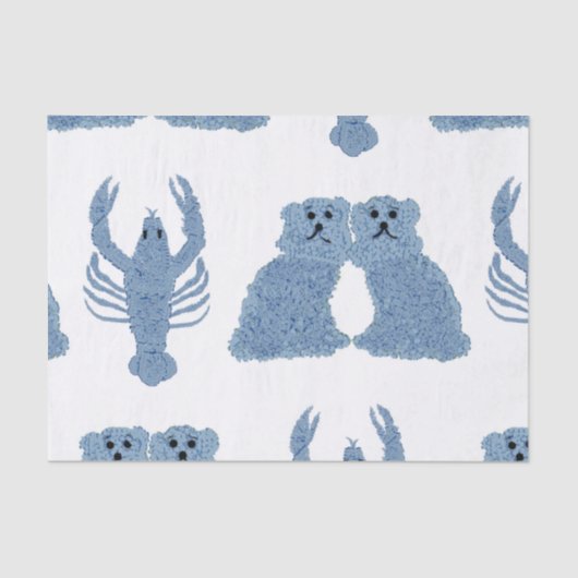 Staffordshire Hogs Lobster Ginger Jars Seidenpapier (Vorderseite)