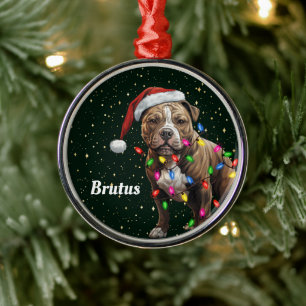 Staffordshire Hund Personalisierte Weihnachtsschmu Ornament Aus Metall