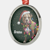 Staffordshire Hund Personalisierte Weihnachtsschmu Ornament Aus Metall (Links)