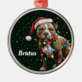 Staffordshire Hund Personalisierte Weihnachtsschmu Ornament Aus Metall (Vorne)
