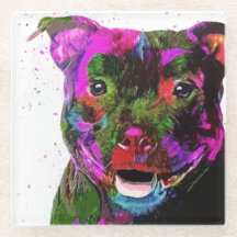 Staffordshire-Terrier-bunte Pop-Kunst