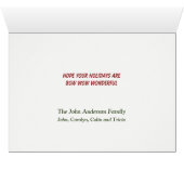 Staffordshire Terrier Dog Christmas Sleigh Card (Innenansicht Horizontal (Unten))