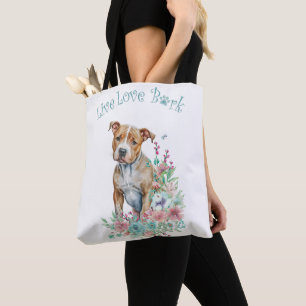 Staffordshire Terrier Dog Mama Floral Tasche