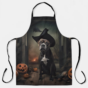 Staffordshire Terrier Kürbisse Halloween Gruselig Schürze