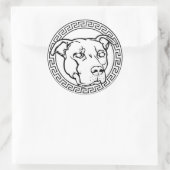 Staffordshire Terrier Logo Round Autoaufkleber Runder Aufkleber (Tasche)