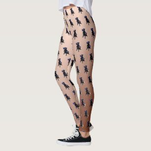 Staffordshire Terrier Oil Paint, Ladys Leggings