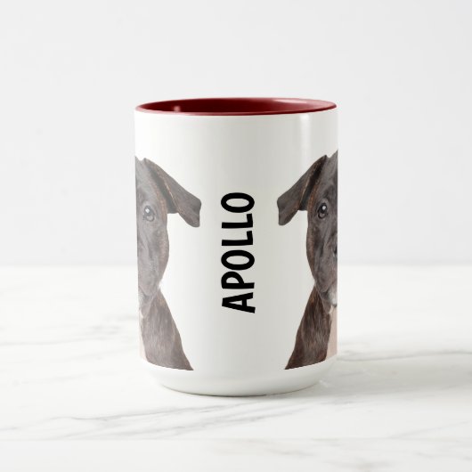 Staffordshire Terrier personalisierter Mug Tasse (Zentrum)
