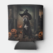 Staffordshire Terrier Pumpkins Halloween Beängstig Dosenkühler (Rückseite)
