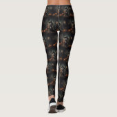 Staffordshire Terrier Pumpkins Halloween Beängstig Leggings (Rückseite)