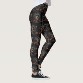Staffordshire Terrier Pumpkins Halloween Beängstig Leggings (Rechts)