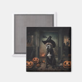 Staffordshire Terrier Pumpkins Halloween Beängstig Magnet (Vorderseite/Rückseite)
