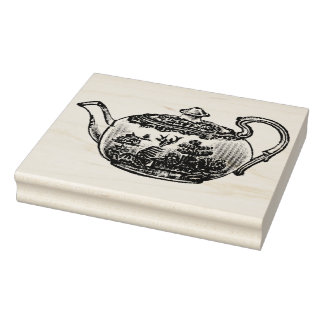 Staffordshire Vintag Teapot Rubber Art Briefmarke Gummistempel