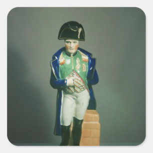 Staffordshire-Zahl von Napoleon Bonaparte Quadratischer Aufkleber