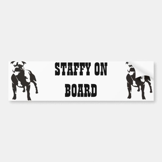 Staffy an Bord Autoaufkleber (Vorne)