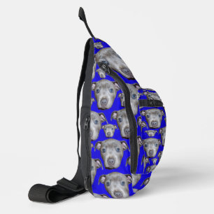 Staffy Bull Terrier Puppy Pattern, Crossbody Bag
