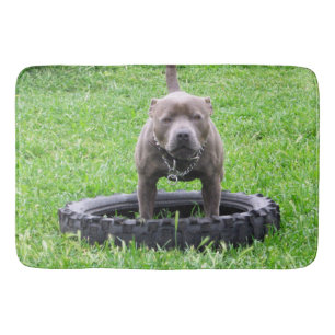 Staffy Bull Terrier Time to Play, Badematte