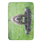 Staffy Bull Terrier Time to Play, Badematte (Vorderseite Vertikal)