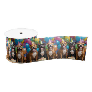 Staffy Celebration: Eine Geburtstagsparty mit Kuch Satinband