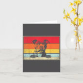 Staffy Dog Clic Retro Vintage Style  Karte (Gelbe Blume)