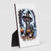 Staffy Dog Halloween Square Fotoplatte (Seite)