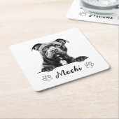 Staffy Dog Hand Zeichne Personalisiert Rechteckiger Pappuntersetzer (angewinkelt)