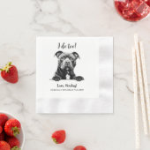 Staffy Dog Hand Zeichnend Personalisiert Ich tue a Serviette (Beispiel)