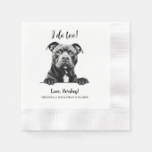 Staffy Dog Hand Zeichnend Personalisiert Ich tue a Serviette (Vorderseite)