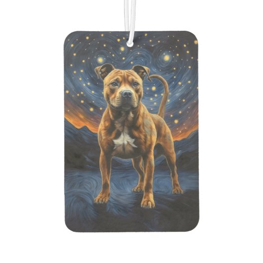 Staffy Dog Künstlerisch Autolufterfrischer (Rückseite)