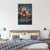 Staffy Dog Leinwanddruck (Insitu (Schlafzimmer))