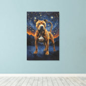 Staffy Dog Leinwanddruck (Insitu (Holzboden))