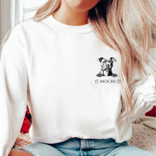 Staffy Dog Personalisiert Hand Zeichnend Sweatshirt